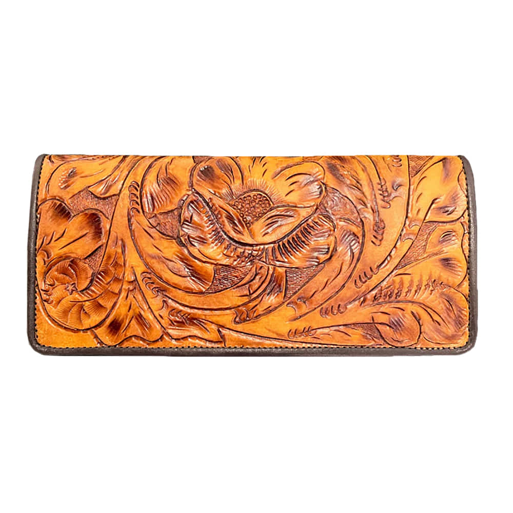 Juan Antonio Other Juan Antonio Tooled Saddle Tan Flap Wallet