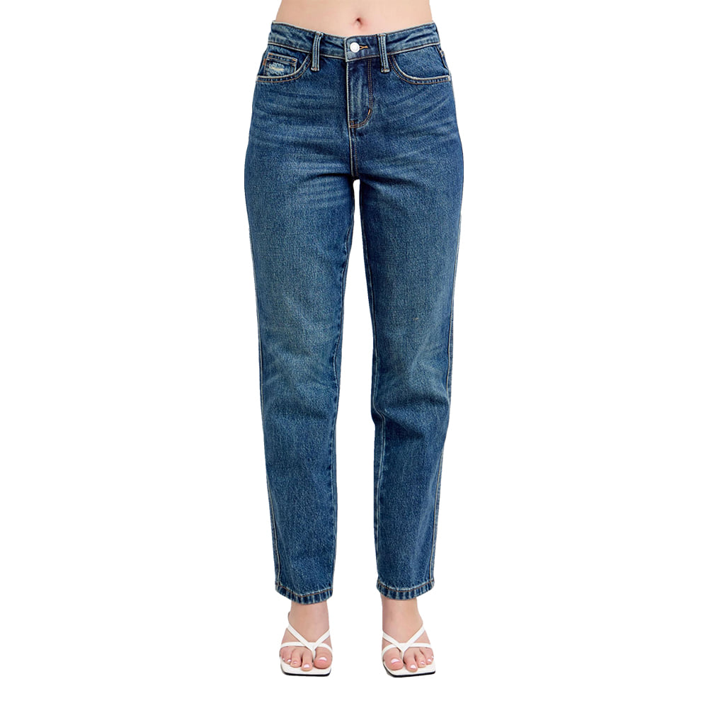 Judy Blue Apparel Judy Blue Ladies High Waist Rigid Magic Non Destroy Straight Leg Jeans