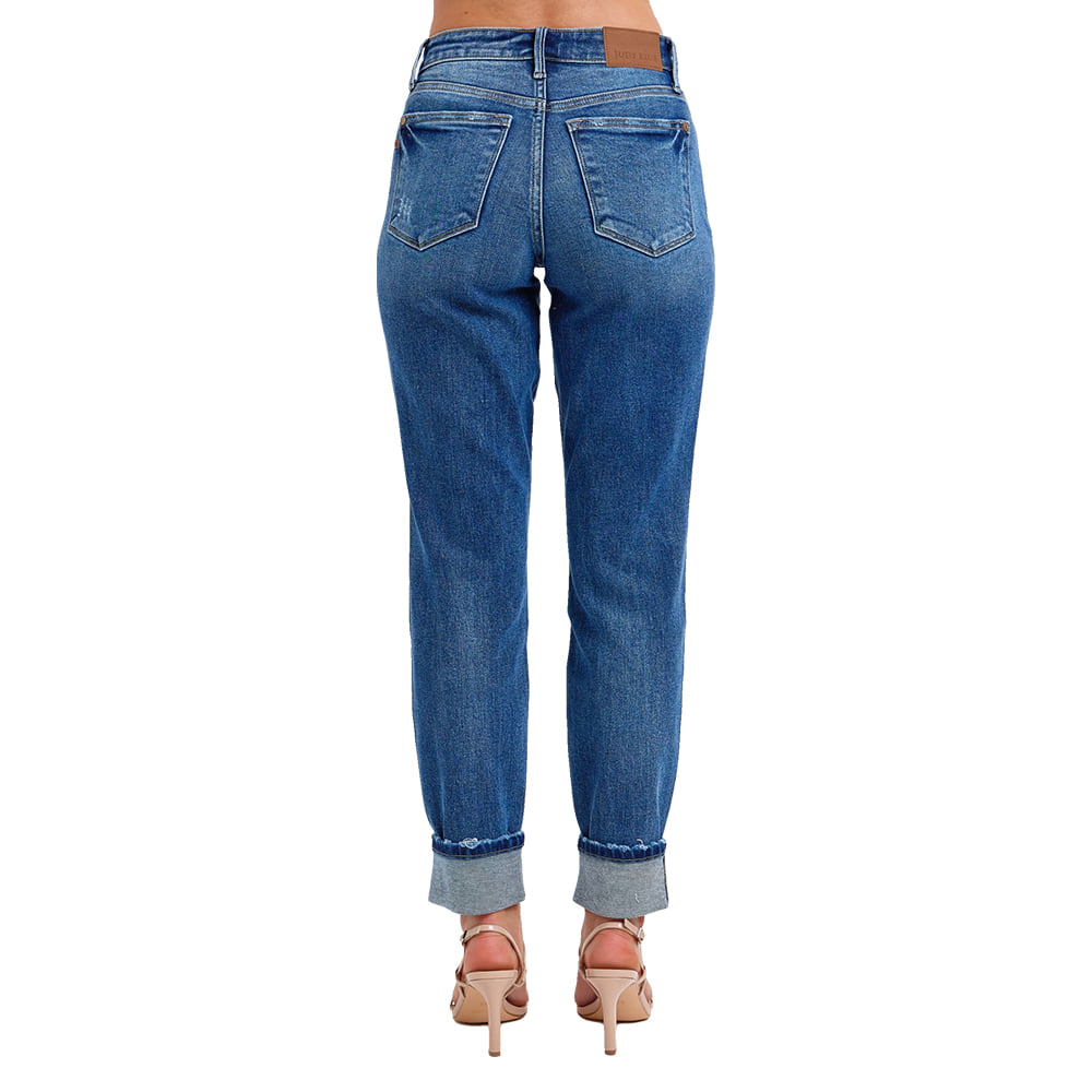 Judy Blue Apparel Judy Blue Vintage Wash Cuffed Boyfriend Jeans