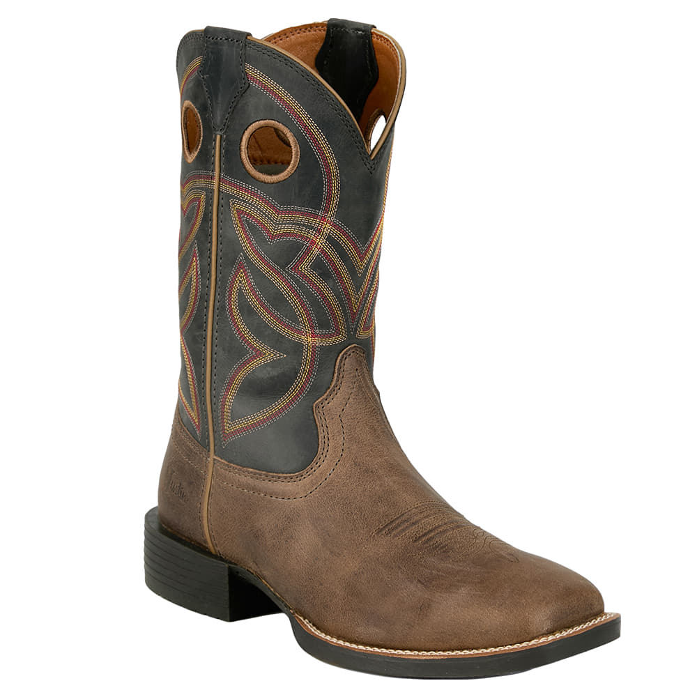 Justin Brands Footwear Justin Men's Lubbock Distressed Stampede Brown Western Boots