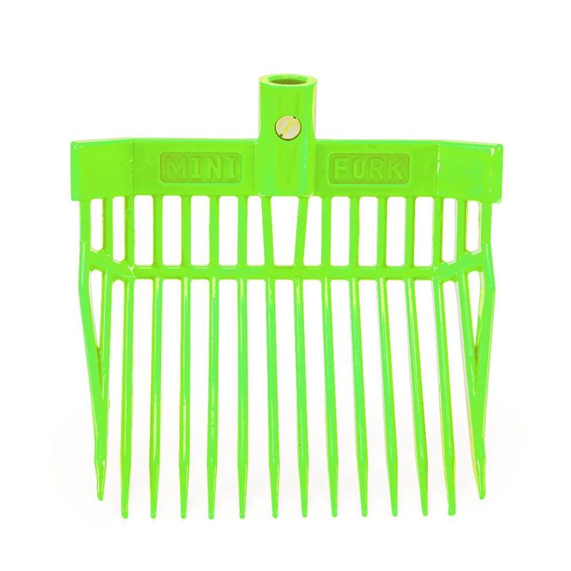 K And D Equestrian Supplies Lime Green K&D Equestrian Mini Stall Fork