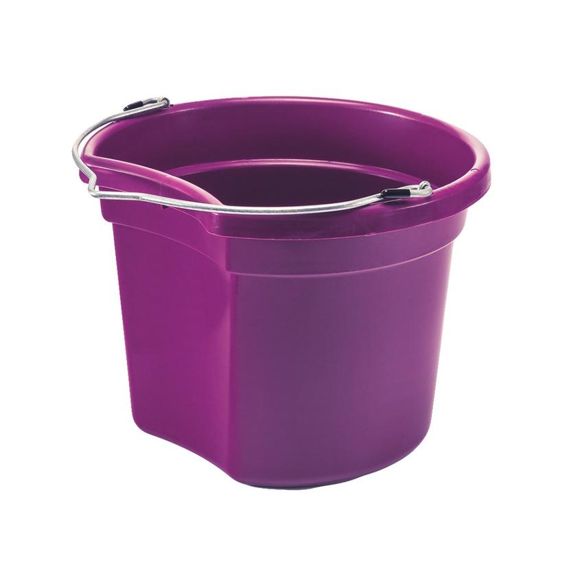 K And D Equestrian Supplies Purple Small Economy Flat Back Bucket 8 Qt.
