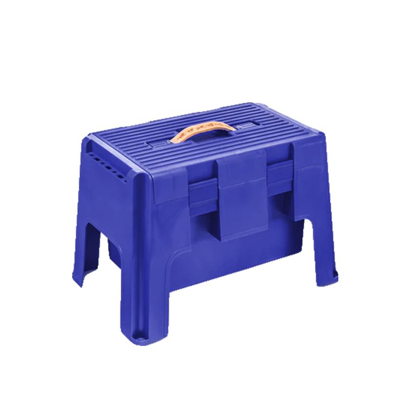 K And D Equestrian Supplies Royal Grooming Stool with Flip-top Tool Box and Storage Compartment - Asst Colors