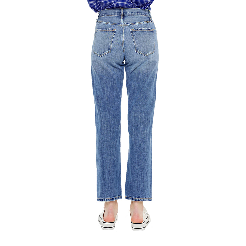 Kancan Apparel Kancan Keke High Rise Straight Leg Distressed Hem Dark Wash Women's Jeans