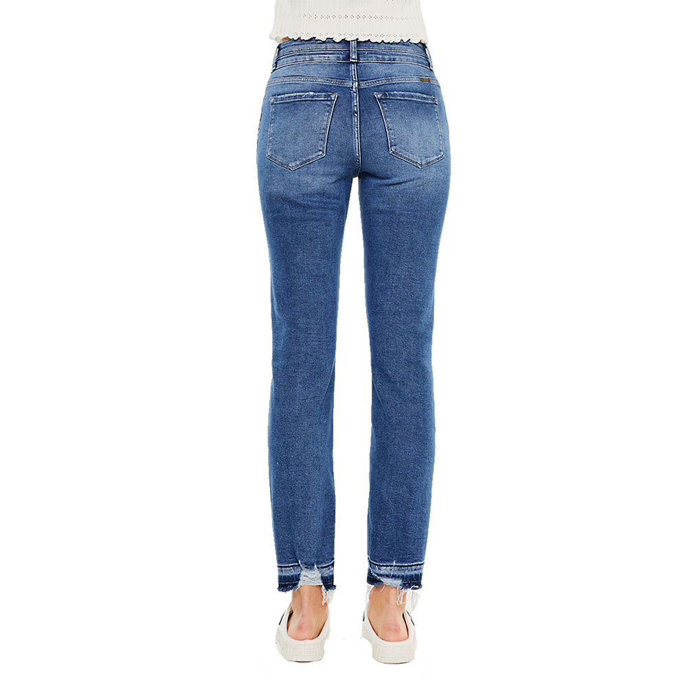 Kancan Apparel Kancan Pamela High Rise Slim Fit Straight Leg Medium Wash Women's Jeans