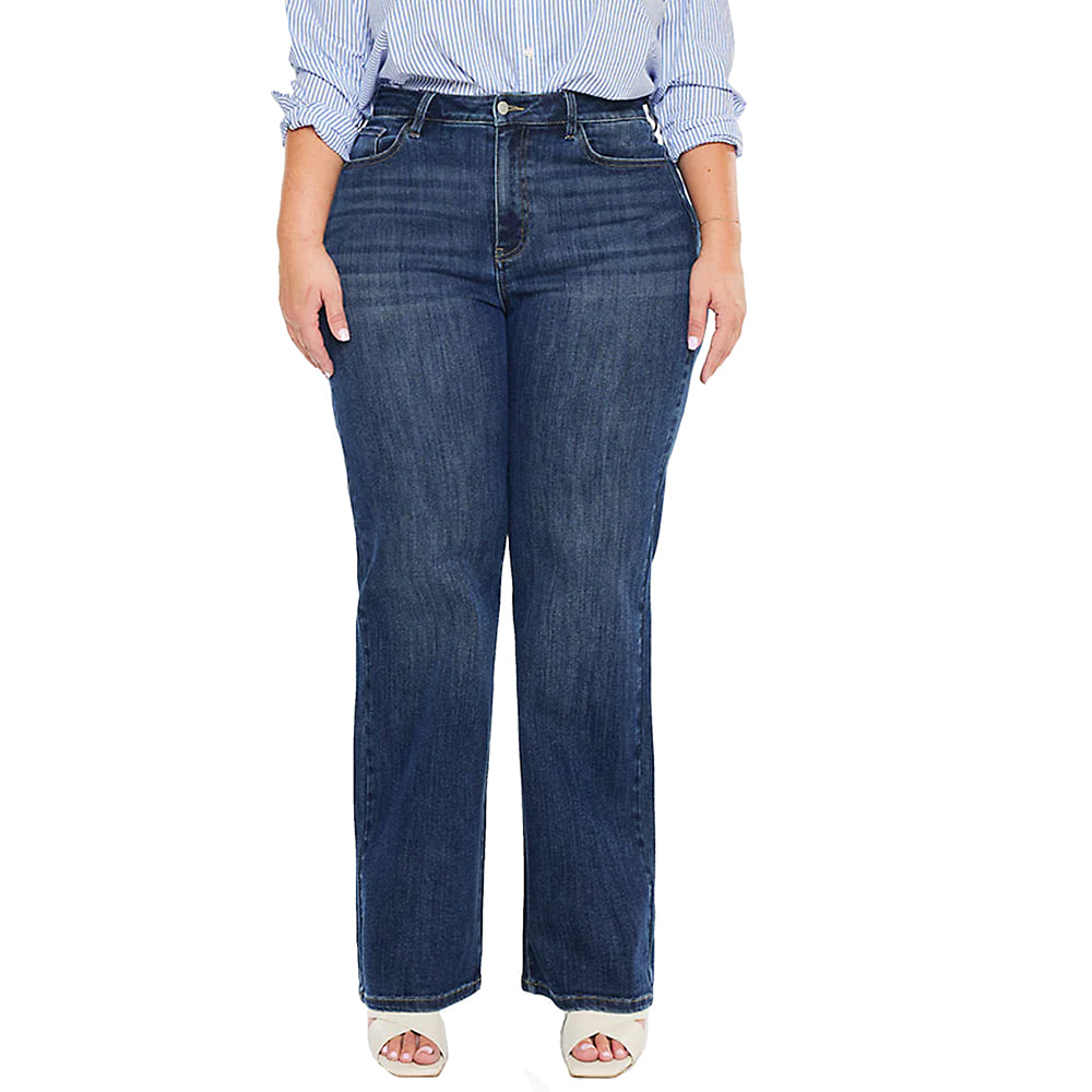 Kancan Apparel Kancan Women's High Rise Wide Leg Plus Size Jeans