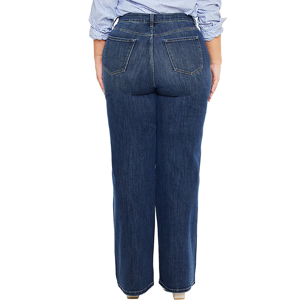 Kancan Apparel Kancan Women's High Rise Wide Leg Plus Size Jeans