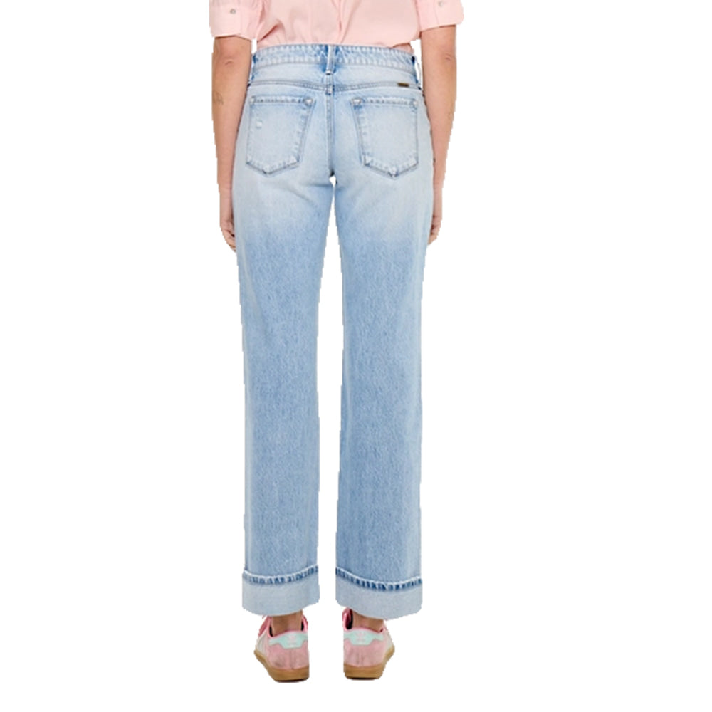 Kancan Apparel Kancan Women's Light Found Low Rise Straight Jeans