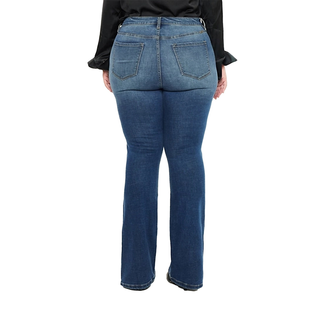 Kancan Apparel Kancan Women's Plus High Rise Bootcut Jean