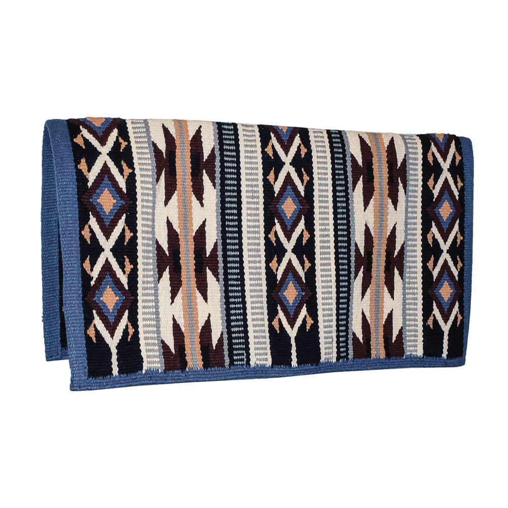 KD Saddle Blankets Tack KD Saddle Blankets Chocolate Tan Wool Saddle Blanket 34x40