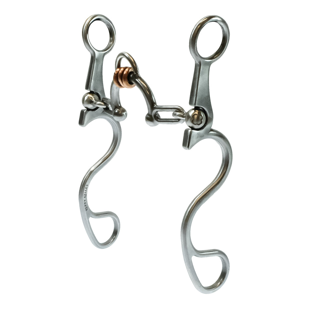Kerry Kelley Tack Kerry Kelley Ported Chain with Top Copper Rings Bit