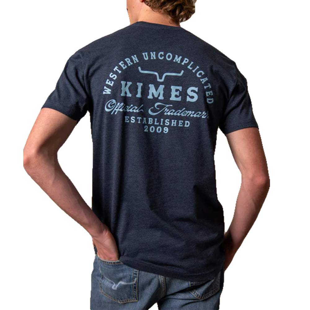 Kimes Ranch Apaprel Kimes Ranch Men's Midnight Navy Heavy Text T-Shirt