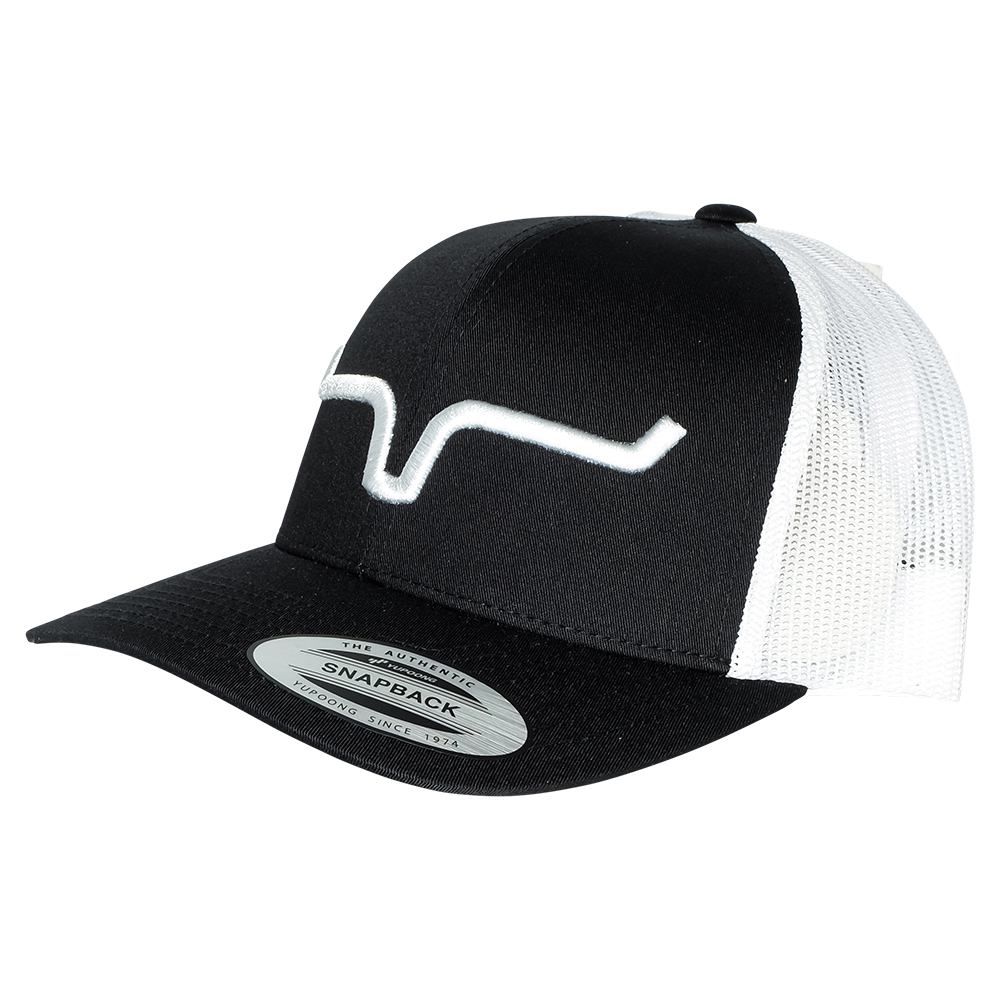 Kimes Ranch Hats OSFA / BLACK/WHITE Kimes Ranch Black and White Trucker Cap