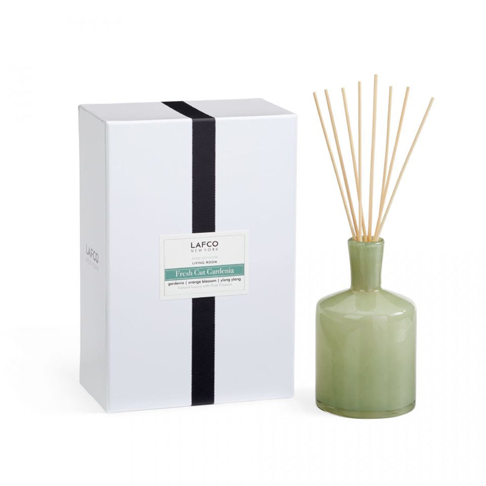 LAFCO Home Dcor Lafco White Living Room Fresh Cut Gardenia Classic Reed Diffuser