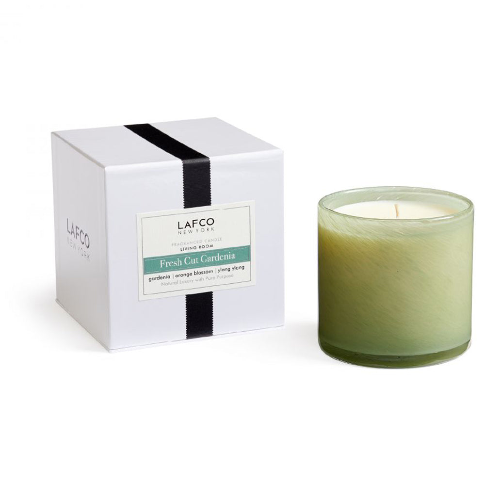 LAFCO Home Decor 15.5oz Lafco White Living Room Signature Fresh Cut Gardenia Candle