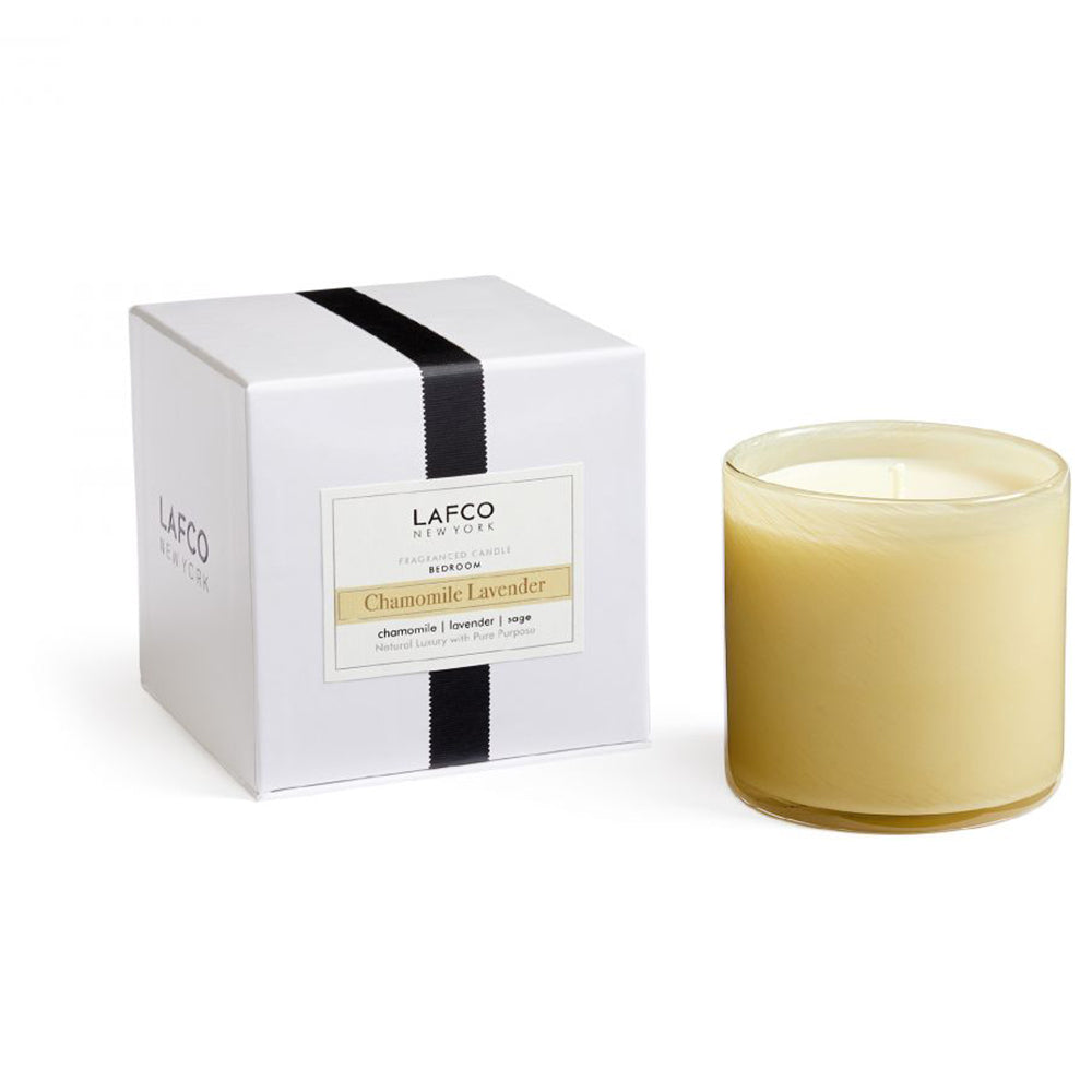 LAFCO Home Decor 30oz Lafco White Master Bedroom 3 Wick Chamomile Lavender Candle