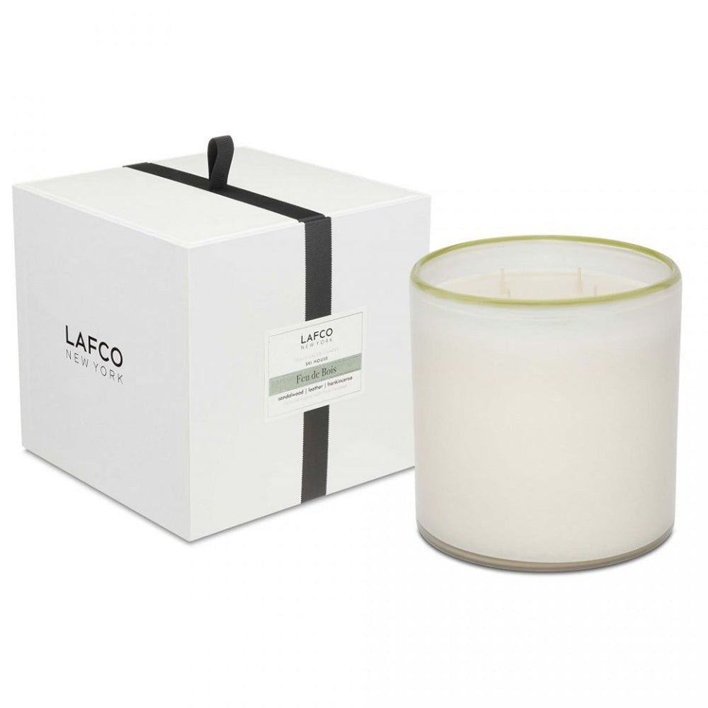 LAFCO Home Decor 86oz Lafco White Anniversary Luxe Feu De Boise 4 Wick Candle