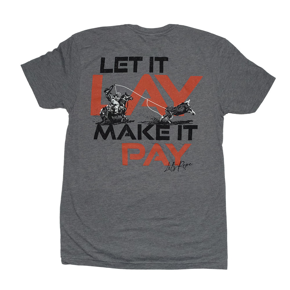 Let's Rope Apparel Let's Rope Apparel Men's Let It Lay Short Sleeve Heather Heavy Metal Shirt