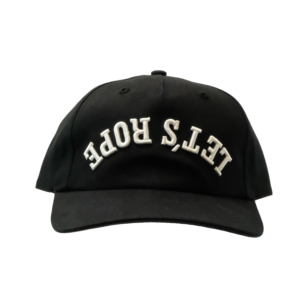 Let's Rope Hats Let's Rope 356 Black Cap with Upside Down and Backwards Let's Rope