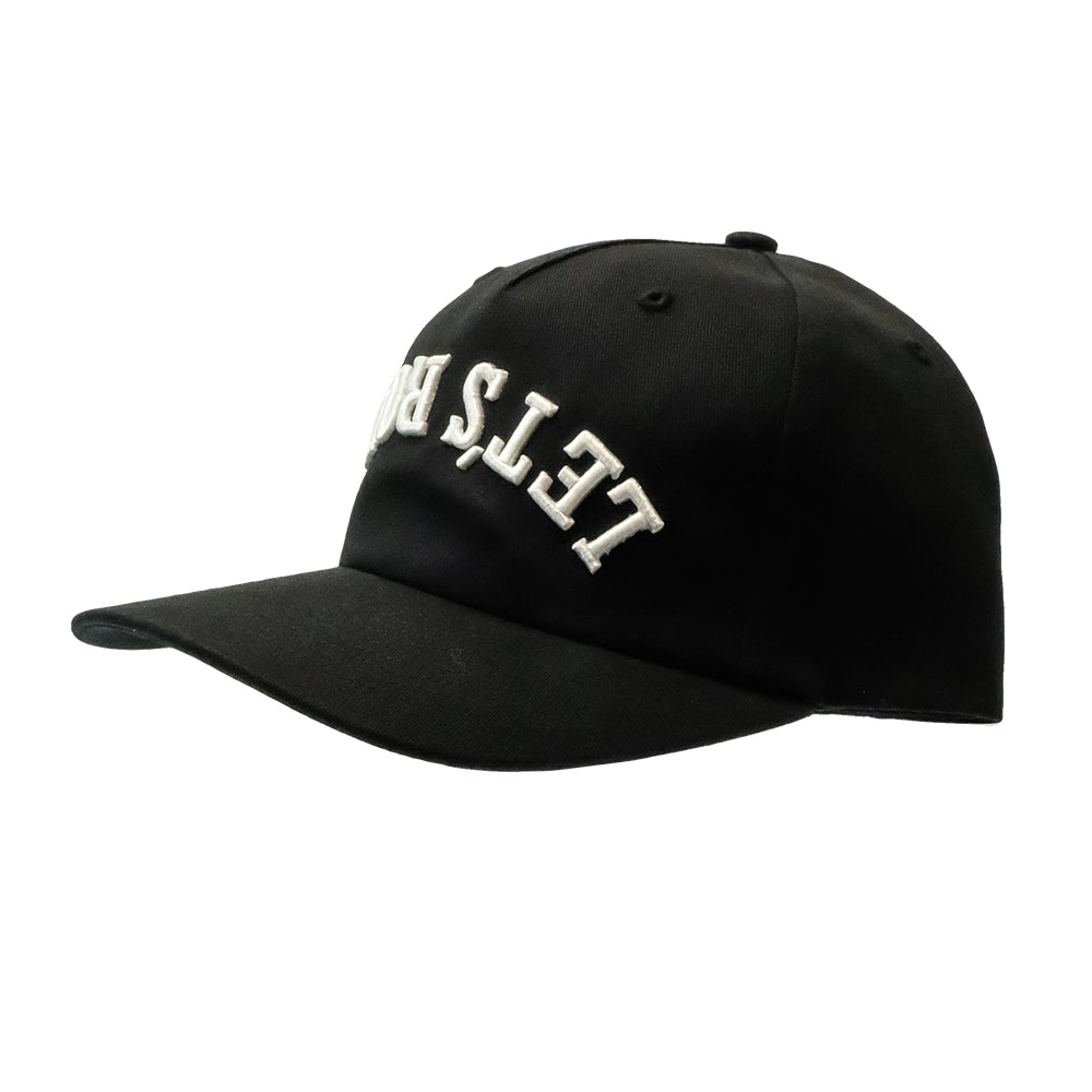 Let's Rope Hats Let's Rope 356 Black Cap with Upside Down and Backwards Let's Rope
