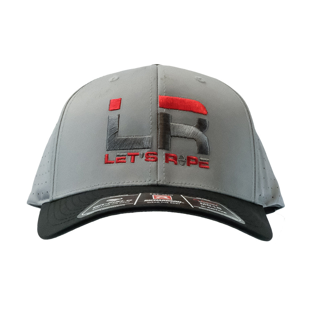 Let's Rope Hats Let's Rope 632 Grey and Black R-Flex with Let's Rope Logo Cap