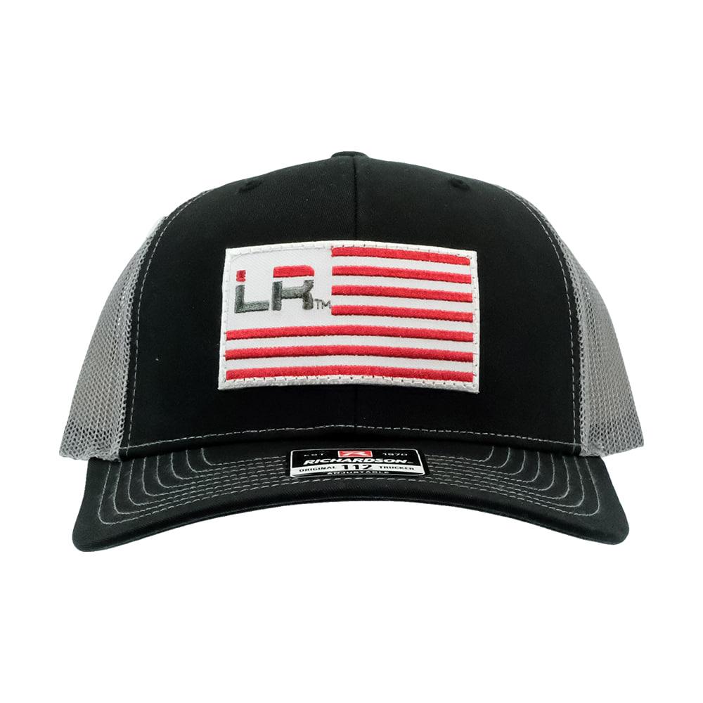 Let's Rope Hats OSFA / BLACK/CHARCOAL Let's Rope Flag Patch Black with Charcoal Mesh Back Cap