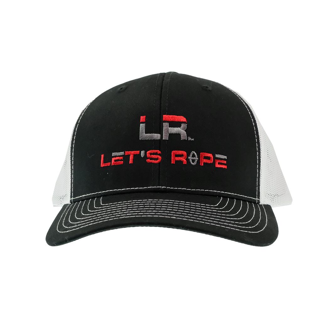 Let's Rope Hats OSFA / BLACK/WHITE Let's Rope Black and White Meshback Cap