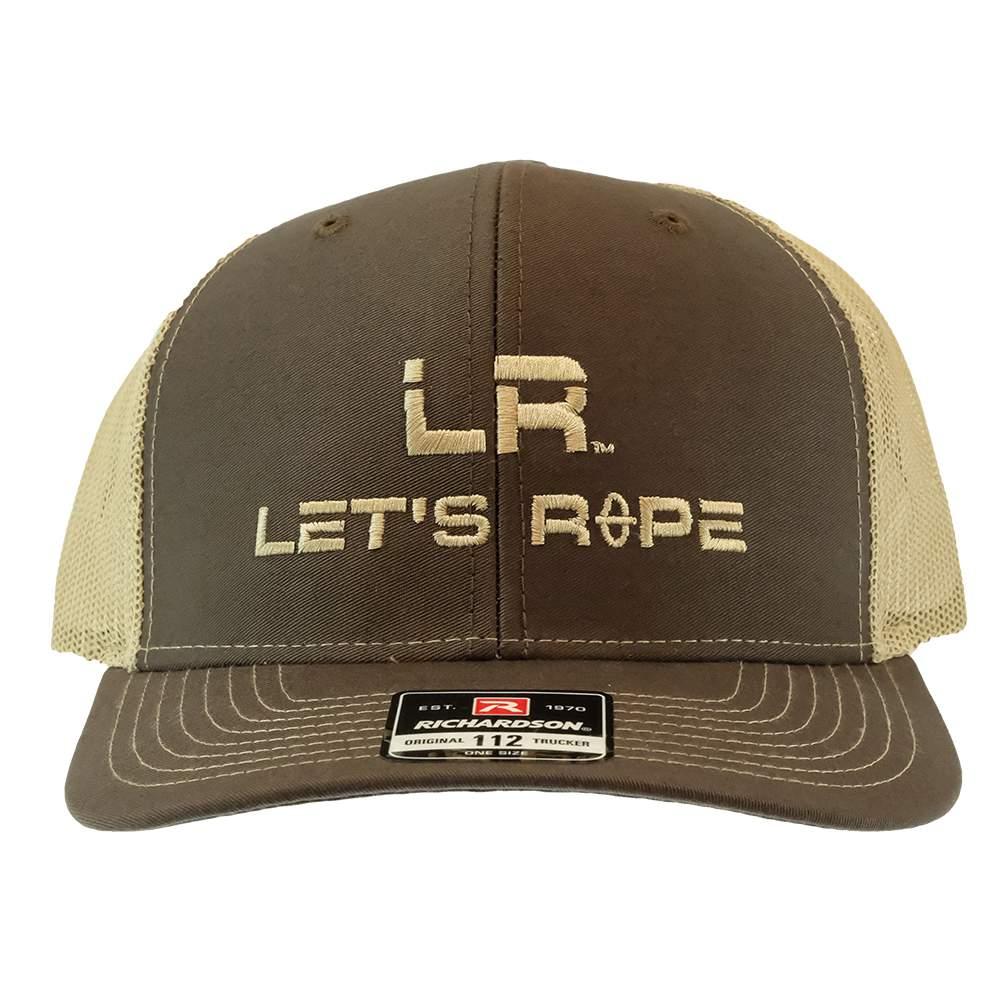Let's Rope Hats OSFA / BROWN/KHAKI Let's Rope Brown and Khaki Mesh Back Cap