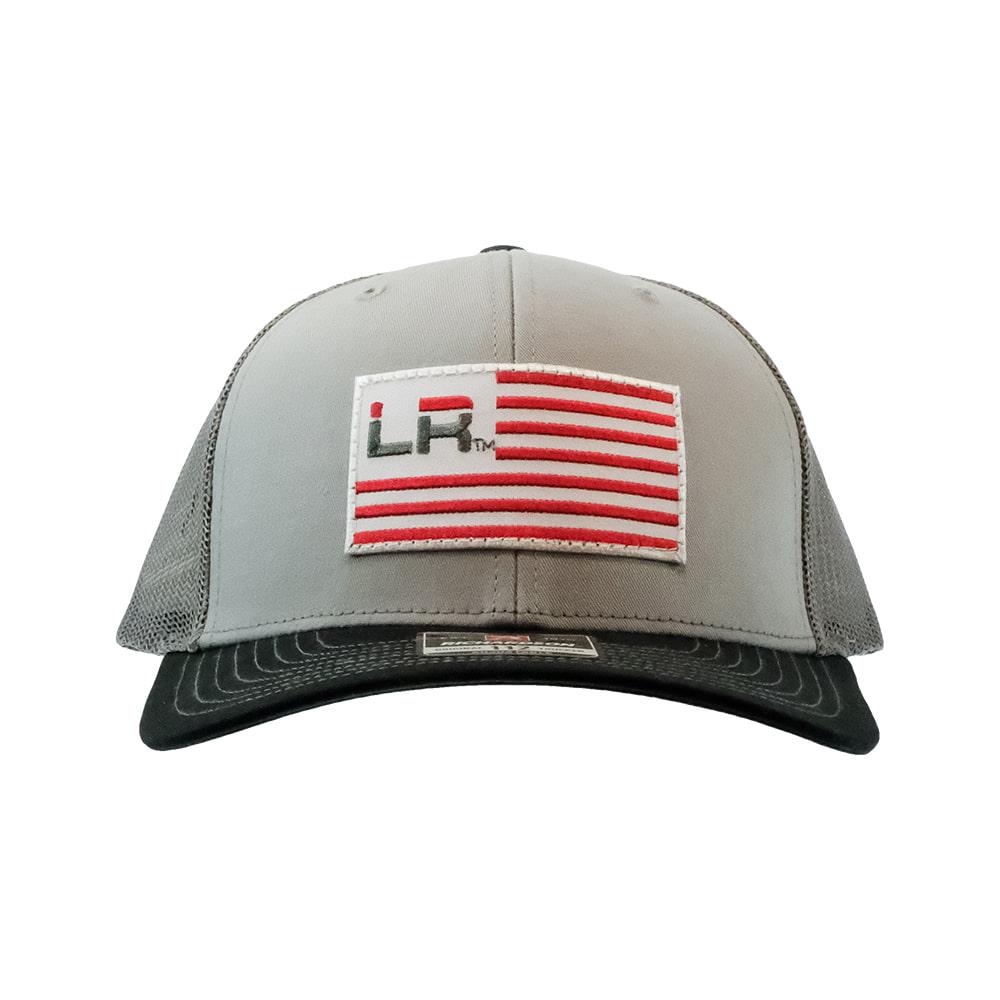 Let's Rope Hats OSFA / GREY/CHARCOAL/BLACK Let's Rope Charcoal Black And Grey Flag Patch Cap