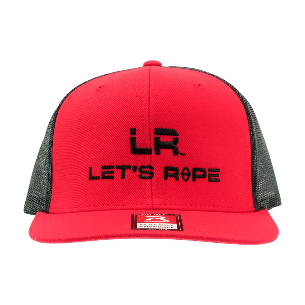 Let's Rope Hats OSFA / RED/BLACK Let's Rope Red Black Mesh Back Cap