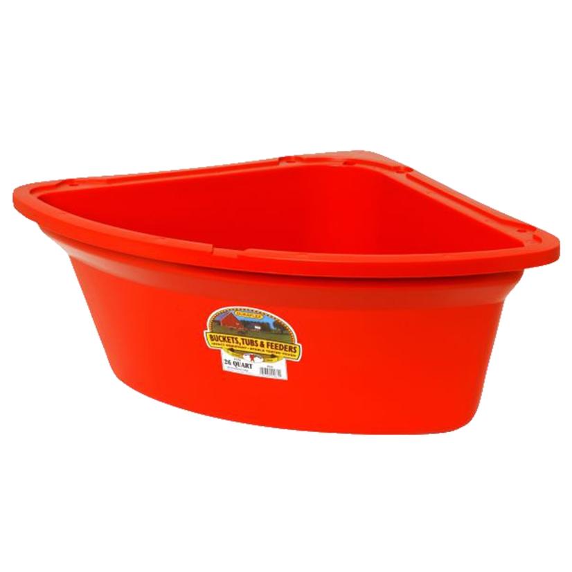 Little Giant Supplies Red Little Giant Corner Feeder 26 Quart