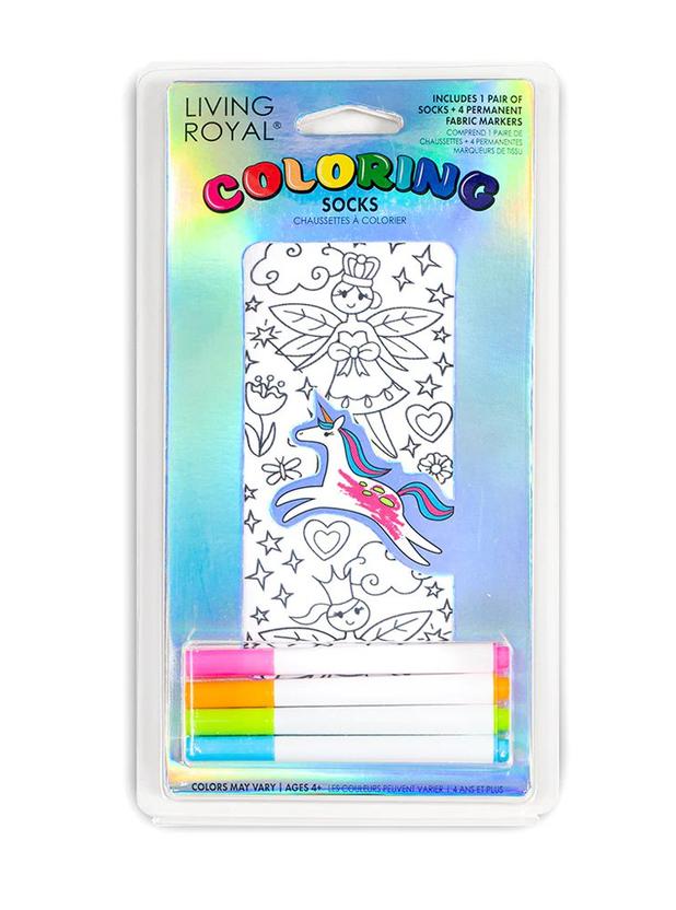 Living Royal Apparel White / OS Living Royal Fairy Princess Coloring Socks