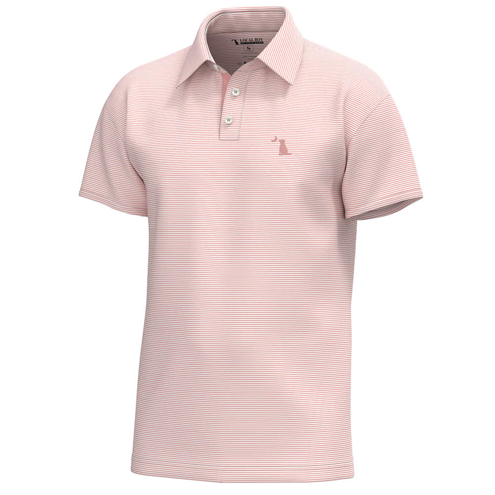 Local Boy Outfitters Apparel Local Boy Outfitters Boy's Sorbet and White Palms Short Sleeve Polo