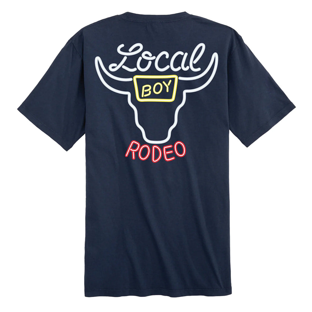 Local Boy Outfitters Apparel Local Boy Outfitters Men's China Blue Neon Banquet Graphic Short Sleeve Tee Shirt