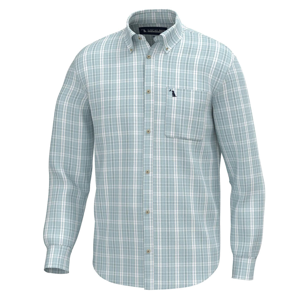 Local Boy Outfitters Apparel Local Boy Outfitters Men's Mist Sherry Dress Button-Down Long Sleeve Shirt