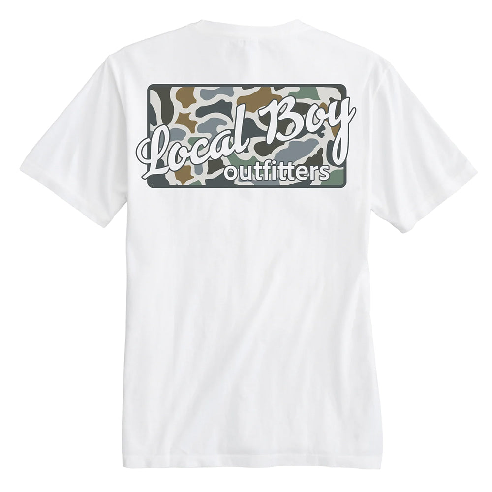 Local Boy Outfitters Apparel Local Boy Outfitters Men's White Bluff Plate Graphic Tee Shirt