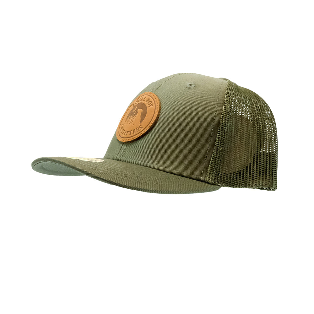 Local Boy Outfitters Hats Local Boy Outfitter Youth Loden Leather Patch Trucker Cap