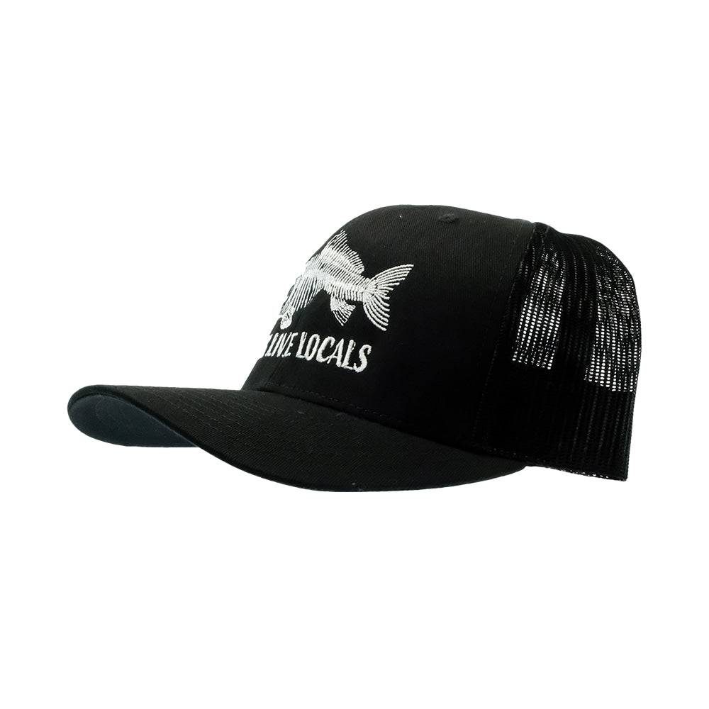 Local Boy Outfitters Hats Local Boy Outfitters Black Fish Bone Trucker Cap