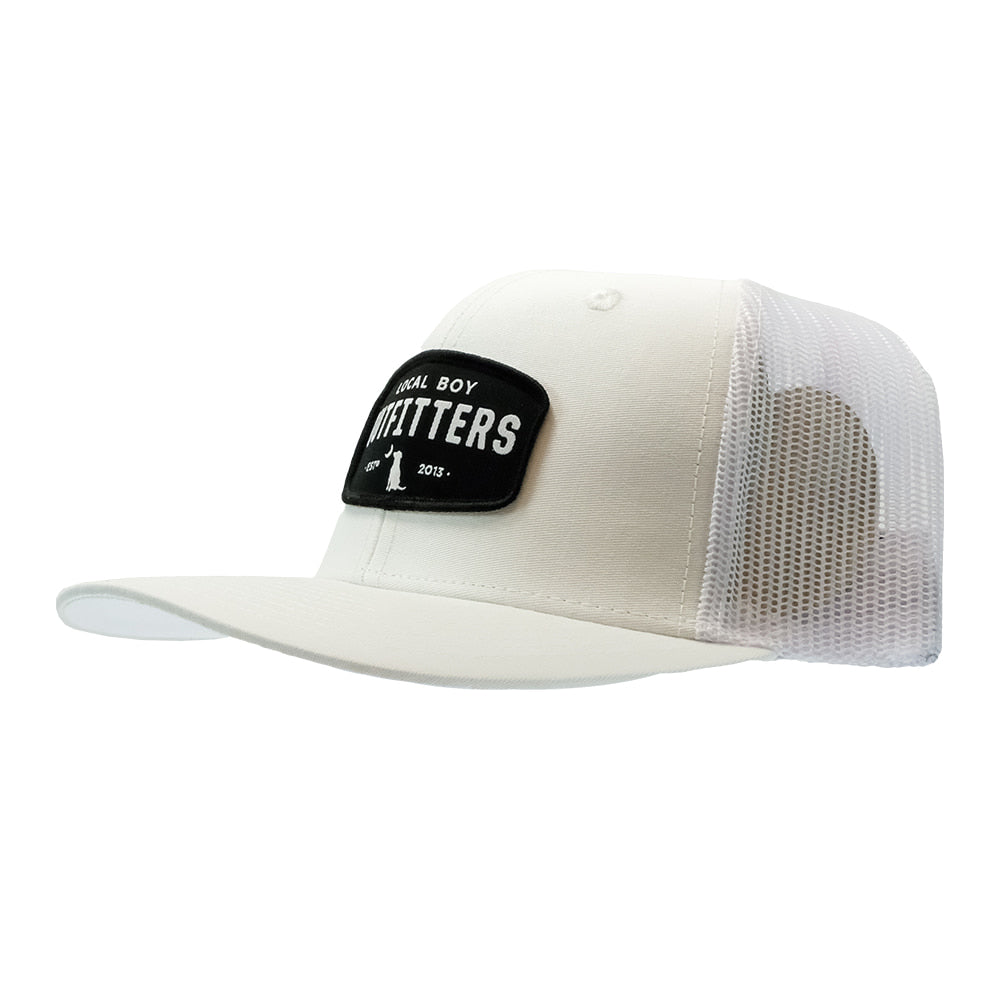 Local Boy Outfitters Hats Local Boy Outfitters White Woven Patch Trucker Cap