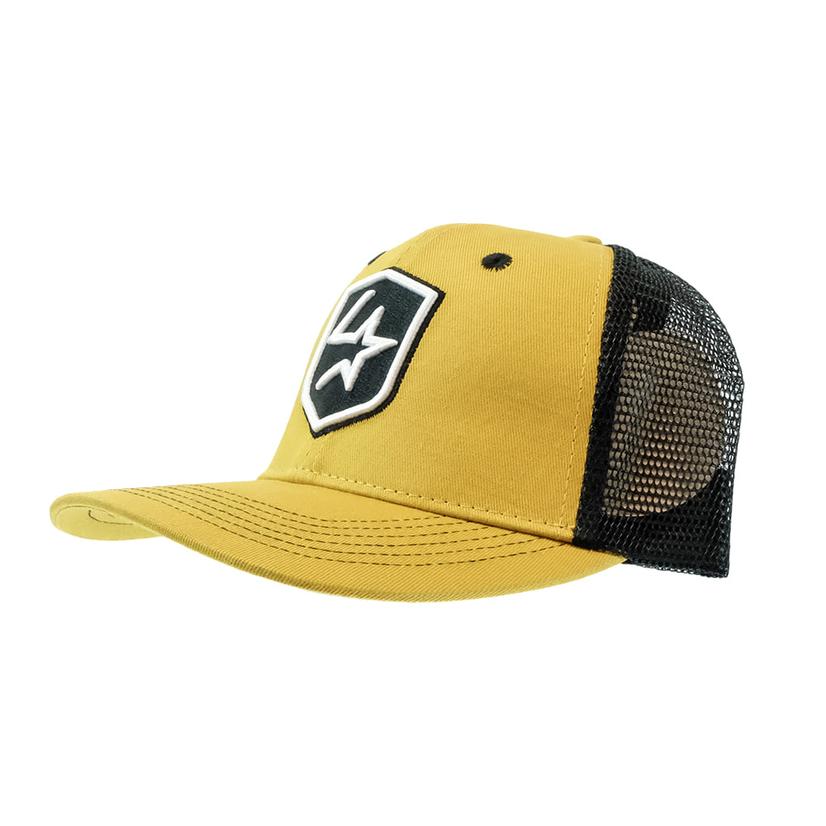 Lone Star Rope Co Hats OSFA / MUSTARD/BLACK Lone Star Rope Company Mustard And Black Trucker Cap