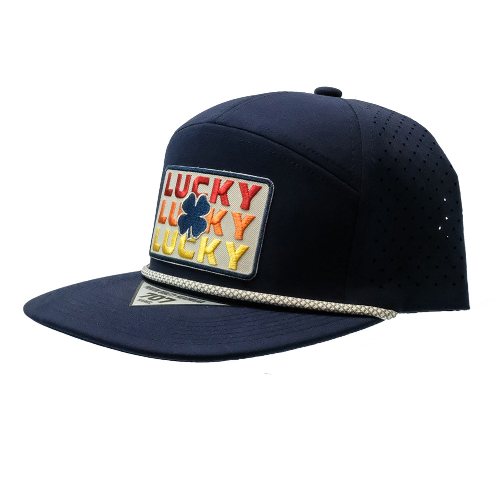 Lucky Chuck Apparel Lucky Chuck Lucky Trio Patch Cap With Rope In Navy
