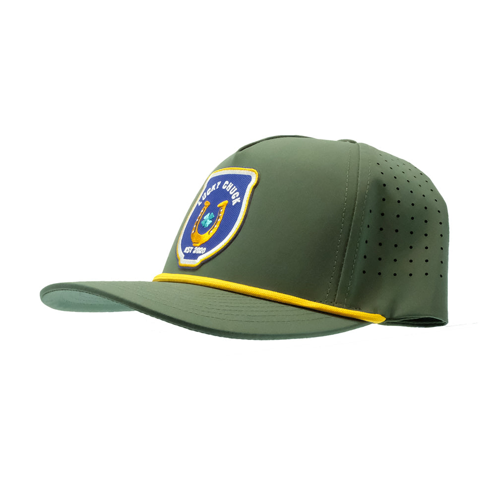 Lucky Chuck Hats Lucky Chuck Lucky Golf Patch Performance Cap With Gold Rope