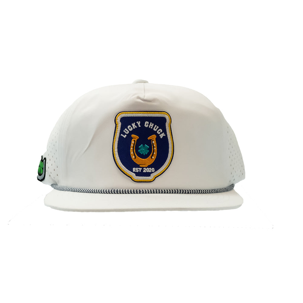 Lucky Chuck Hats Lucky Chuck  Lucky Polo Patch White  Cap
