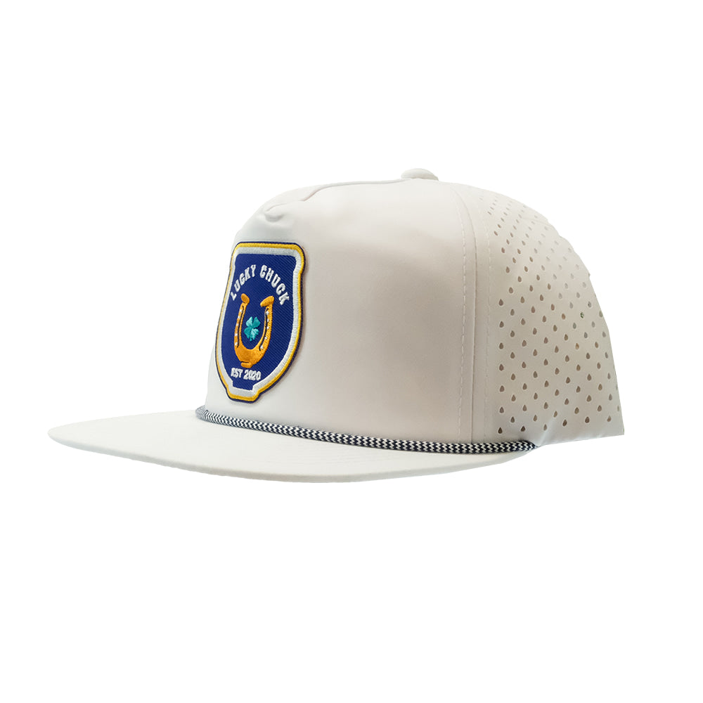 Lucky Chuck Hats Lucky Chuck  Lucky Polo Patch White  Cap