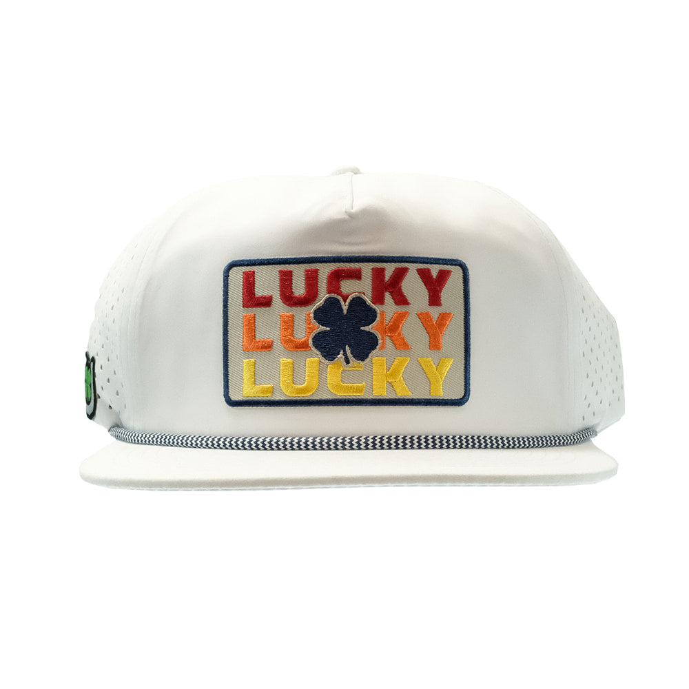 Lucky Chuck Hats Lucky Chuck White Trio Patch Cap