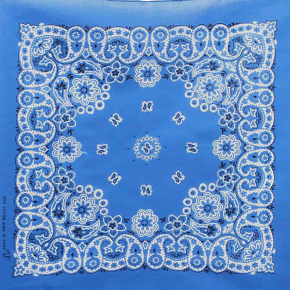 M & F Western Apparel 21"X21" / Royal Blue M&F Western Traditional Fashion Royal Blue Bandana 21"x21"