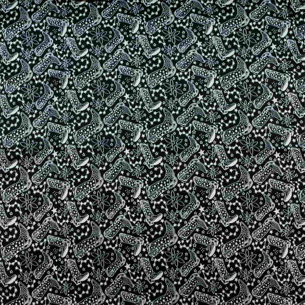 M & F Western Apparel Black / 33"X33" M&F Western Cosmic Boot Black and White Wild Rag 33"x33"