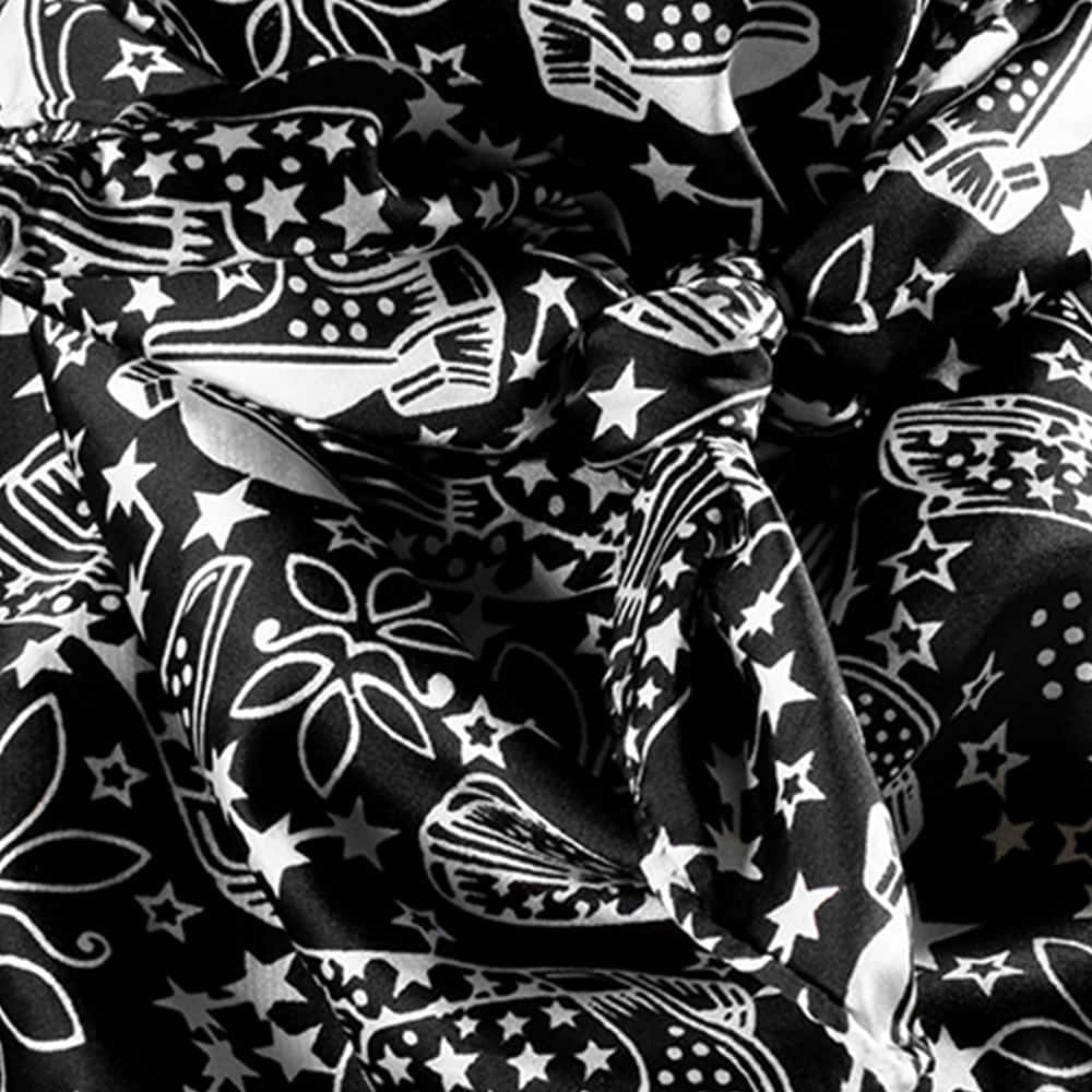 M & F Western Apparel Black / 33"X33" M&F Western Cosmic Boot Black and White Wild Rag 33"x33"