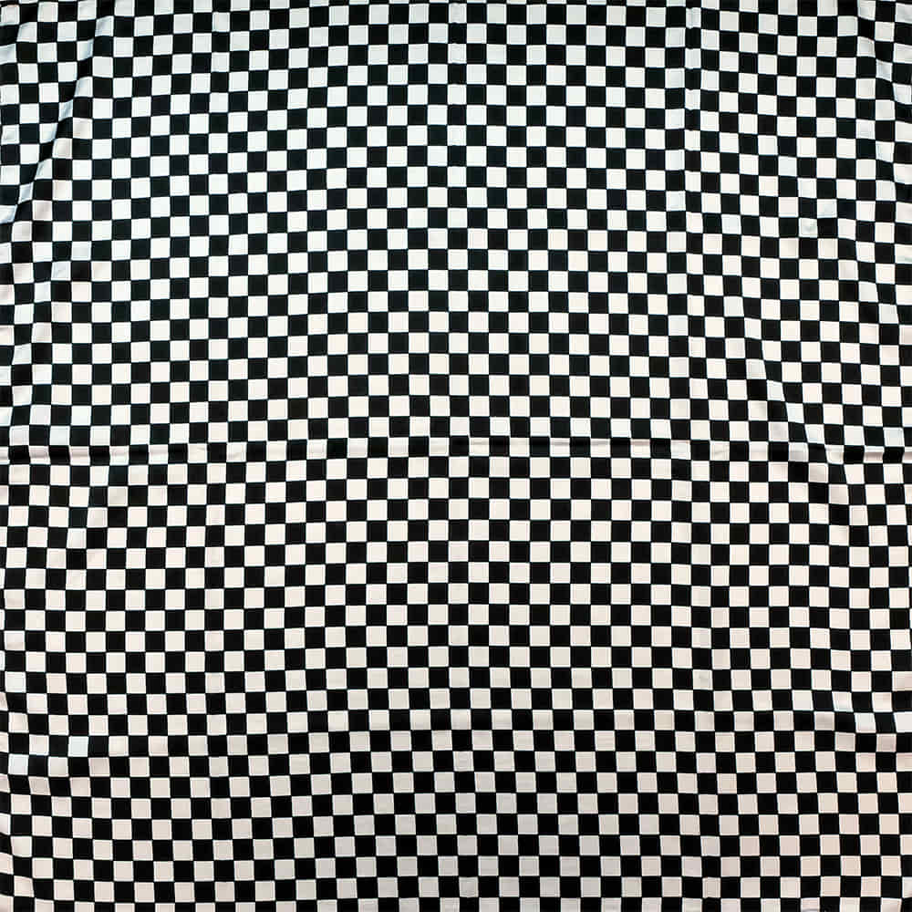 M & F Western Apparel Black/White / 33"X33" M&F Western Checkerboard Black and White Wild Rag 33x33