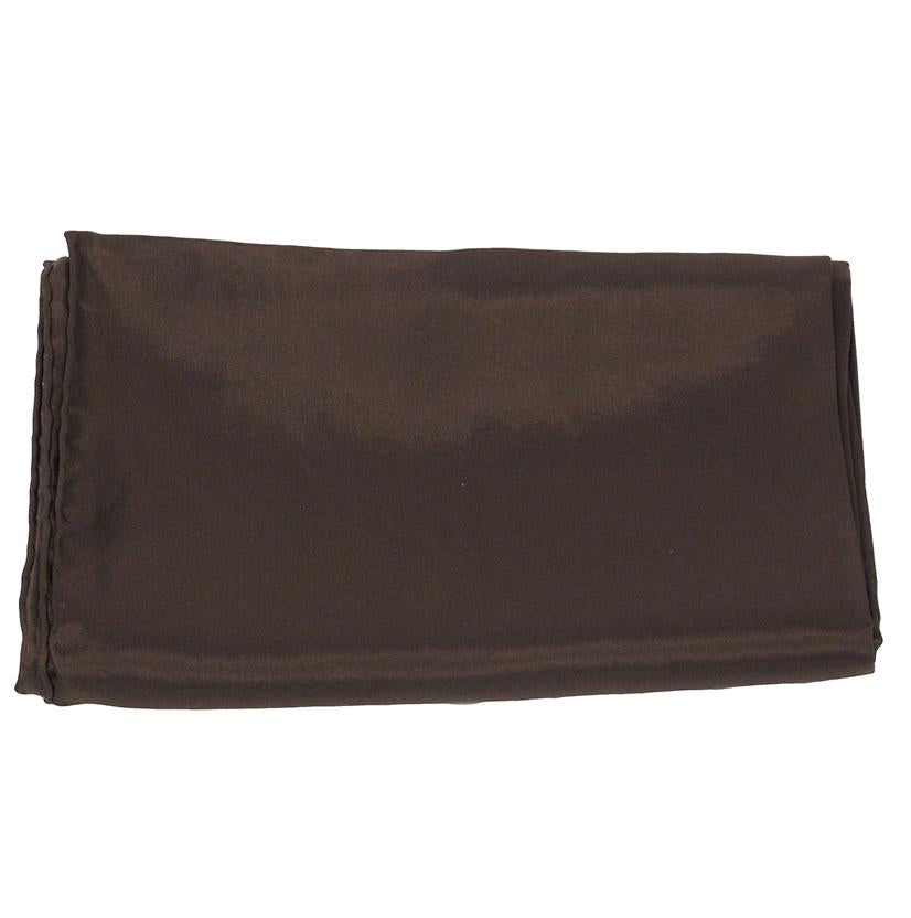 M & F Western Apparel Brown / 35"x35" Solid Color Silk Wild Rag